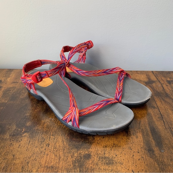 TEVA Zirra Sandals Red Straps (S/N 1000035) Women’s Size 9.5 US / 40.5 EU - Picture 4 of 11